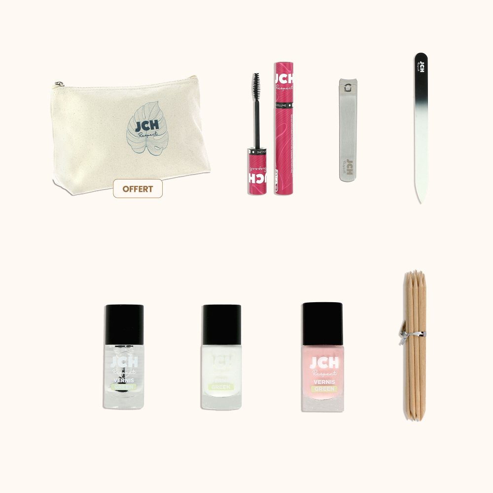 La composition de la trousse du kit manucure de chez JCH Respect.