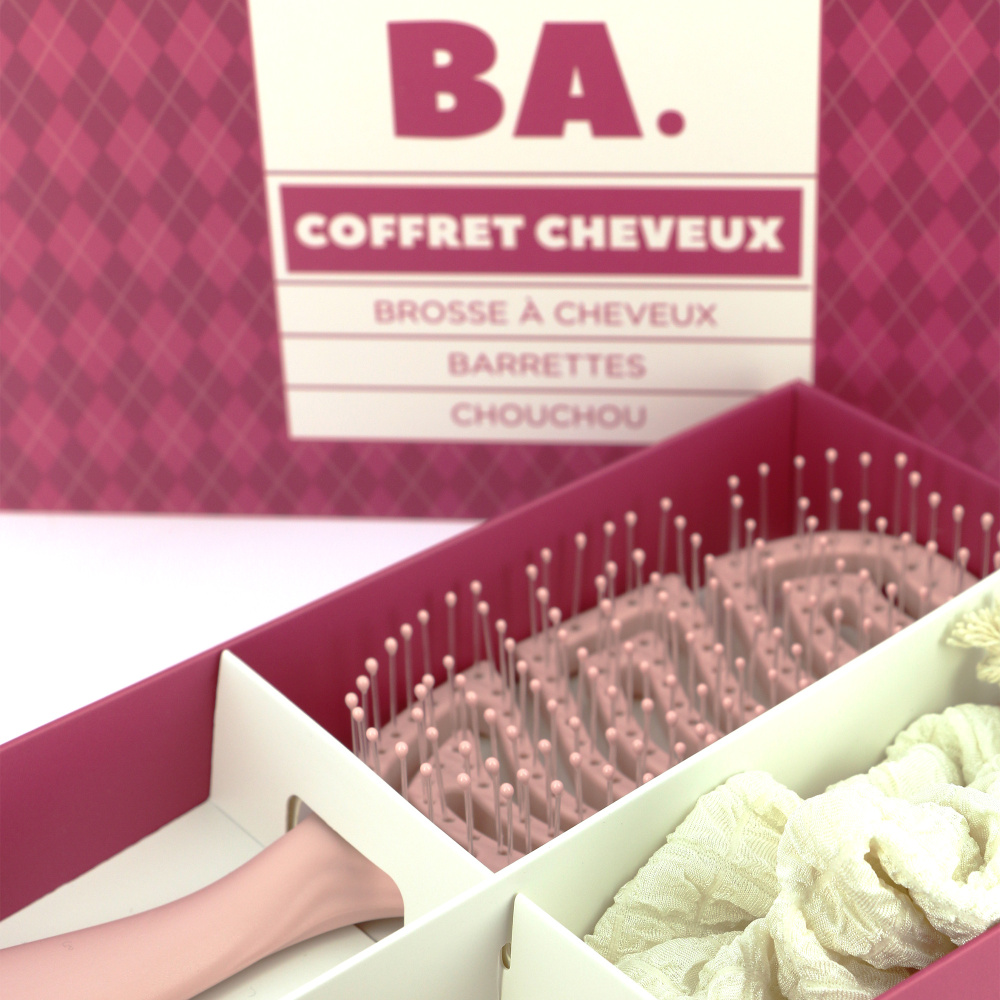 Zoom sur le coffret cheveux de la marque BA.