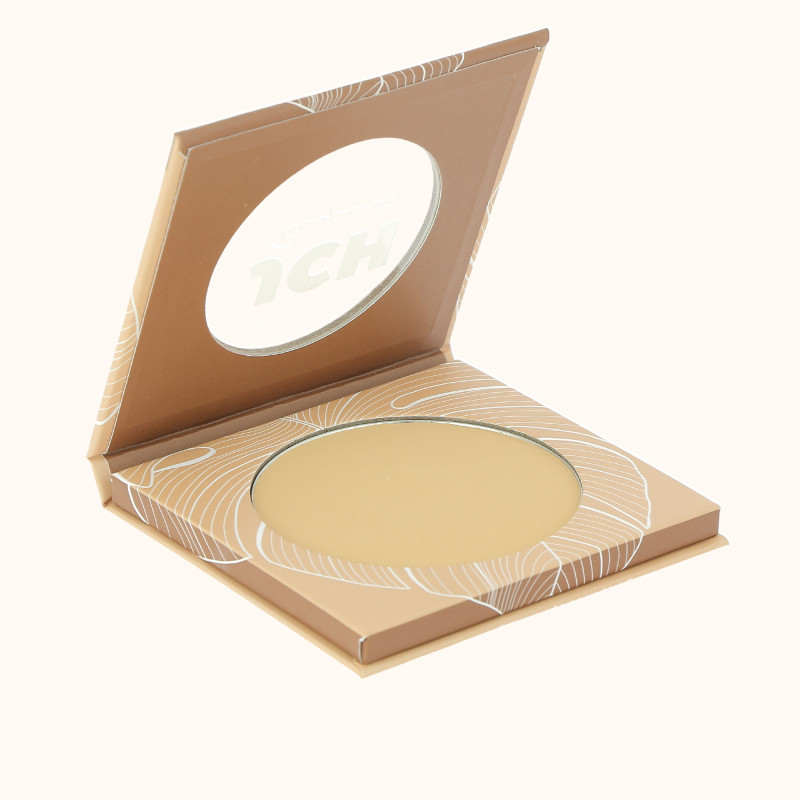 Le packaging de la poudre compacte teinte moyenne de chez JCH Respect.