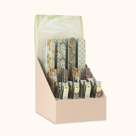 Le présentoir de 40 pièces thème Gold Jungle de chez F.code.
