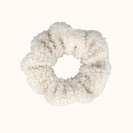 Chouchou bouclette blanc