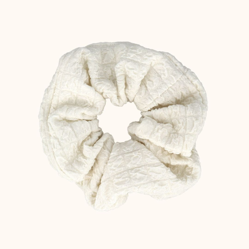 Chouchou froissé blanc