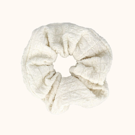 Chouchou froissé blanc