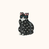 La pince à cheveux chat avec fleurs