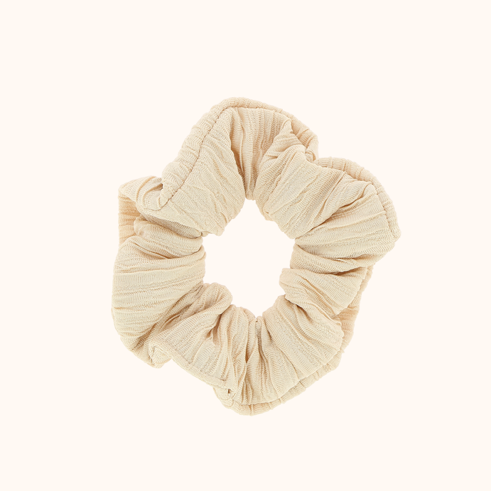 Le chouchou froissé beige