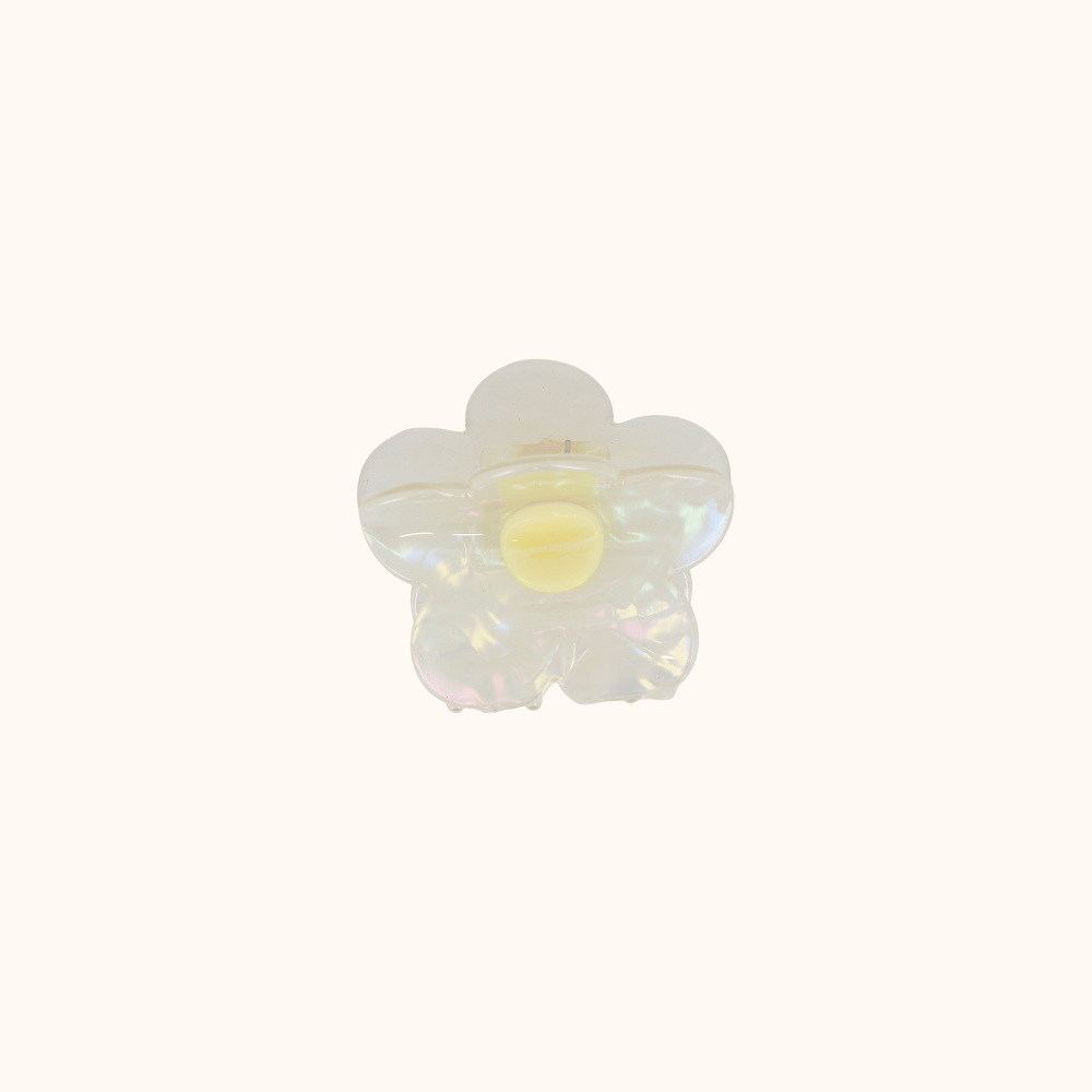 Une petite pince fleur blanche