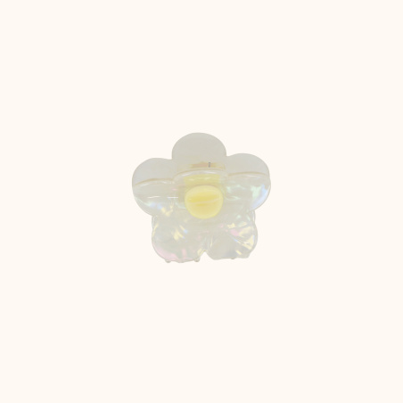 Une petite pince fleur blanche