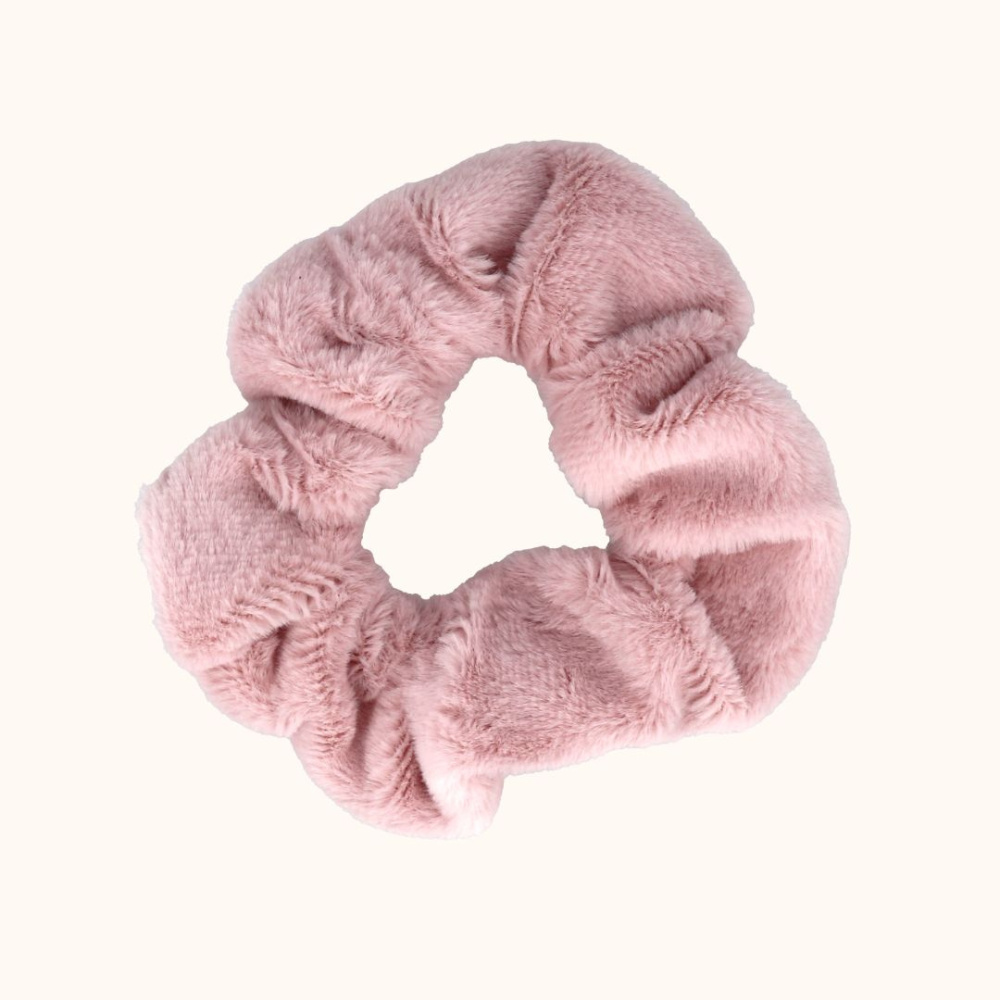 Le scrunchie poilu rose de chez BA