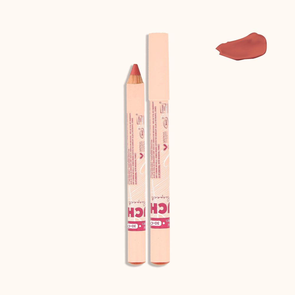 Le rouge à lèvres de chez JCH Respect teinte corail.