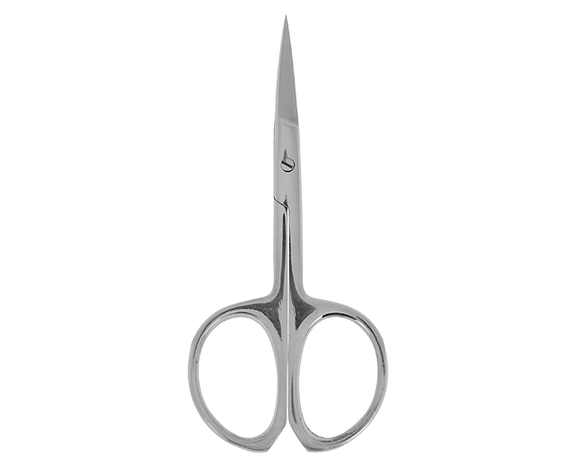 Curved cuticles scissors