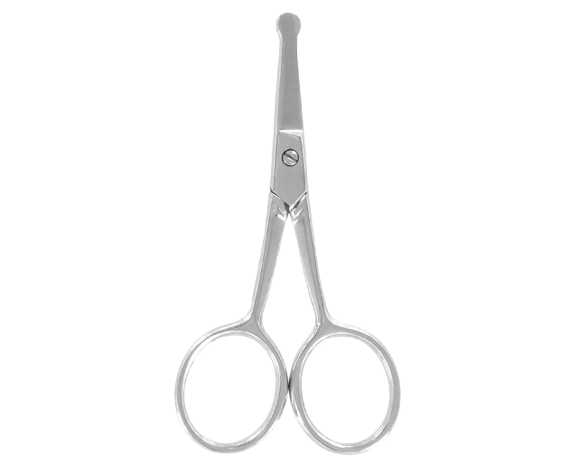 Curved scissors for nose hair