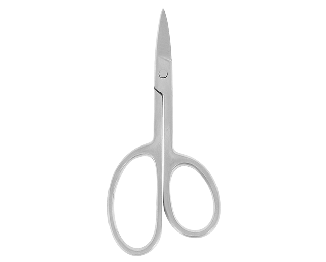 Curved nail scissors