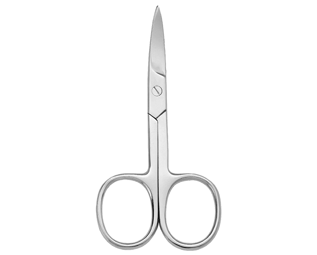 Curved nail scissors