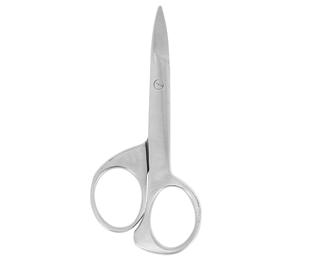 Curved nail scissors