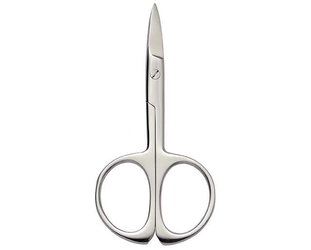 Curved nail scissors