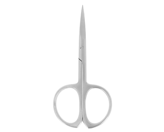 Curved cuticles scissors