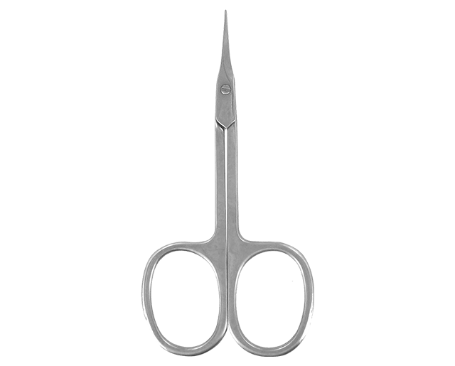 Curved cuticles scissors