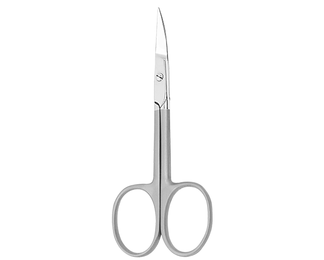 Curved cuticles scissors