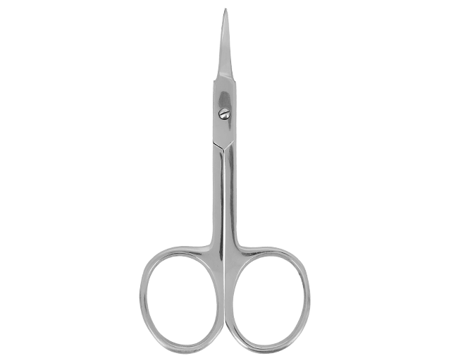 Curved cuticles scissors